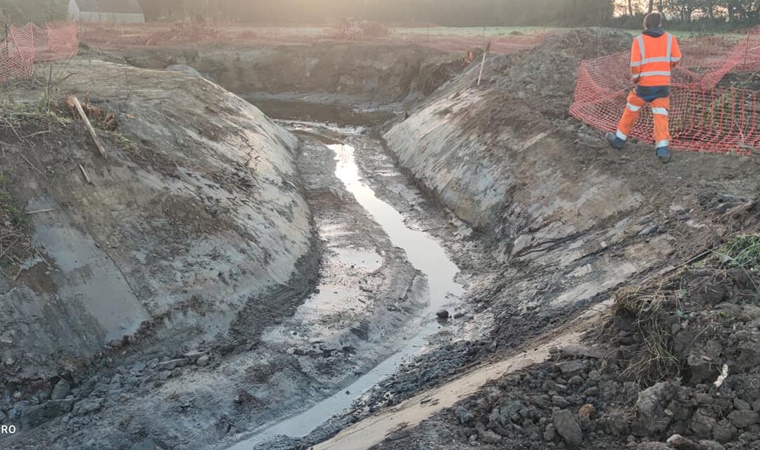 Création d’un ruisseau et pose d’un pont cadre à Plouescat