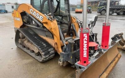 Nos outils sur le chantier : lame niveleuse avec récepteur lasers