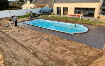Terrassement et mise en place d’une piscine