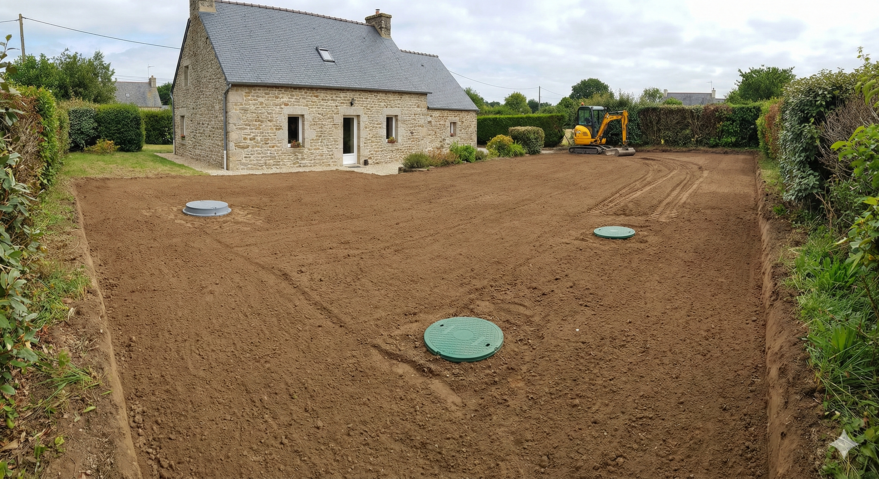 Assainissement par épandage terminé par Calvez TP