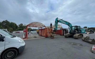 Démolition de la station de lavage à Plouescat
