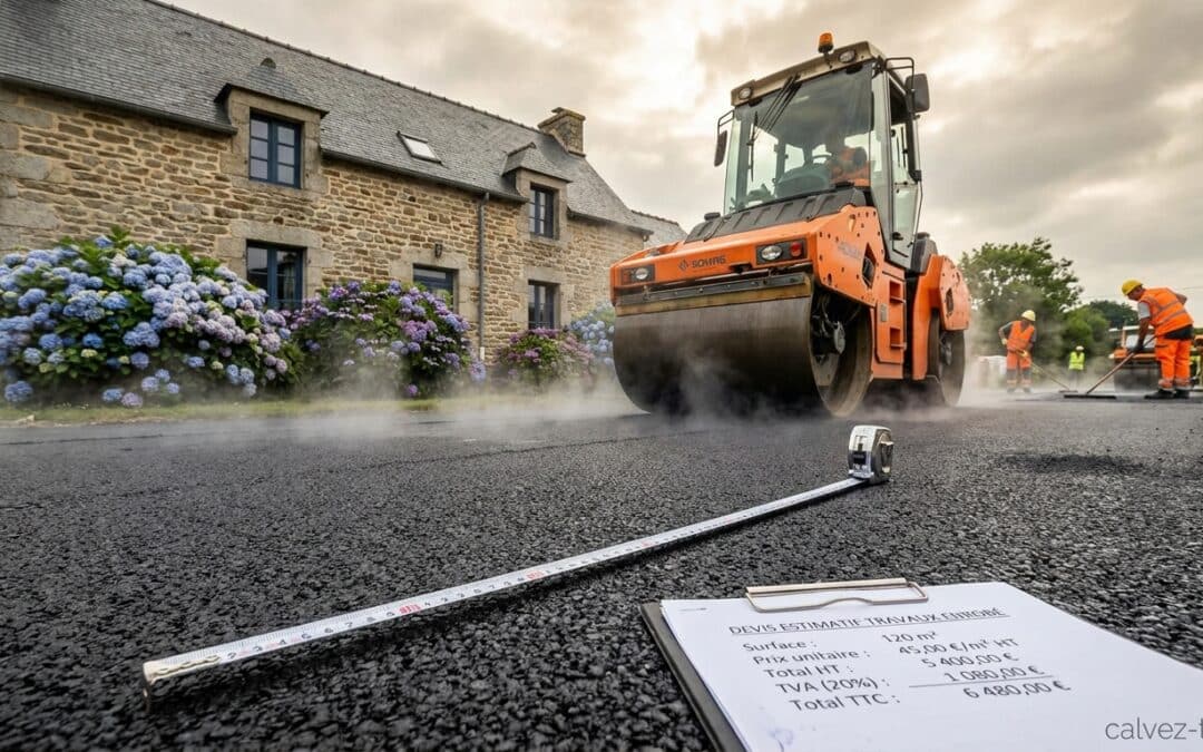 Enrobé prix m² en Finistère Nord : le guide complet pour budgétiser vos travaux (allée, cour, parking)