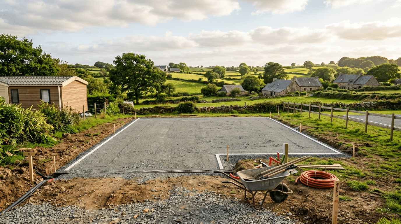 featured-pr-parer-terrain-mobil-home Préparer terrain mobil-home en Bretagne : le guide complet et durable